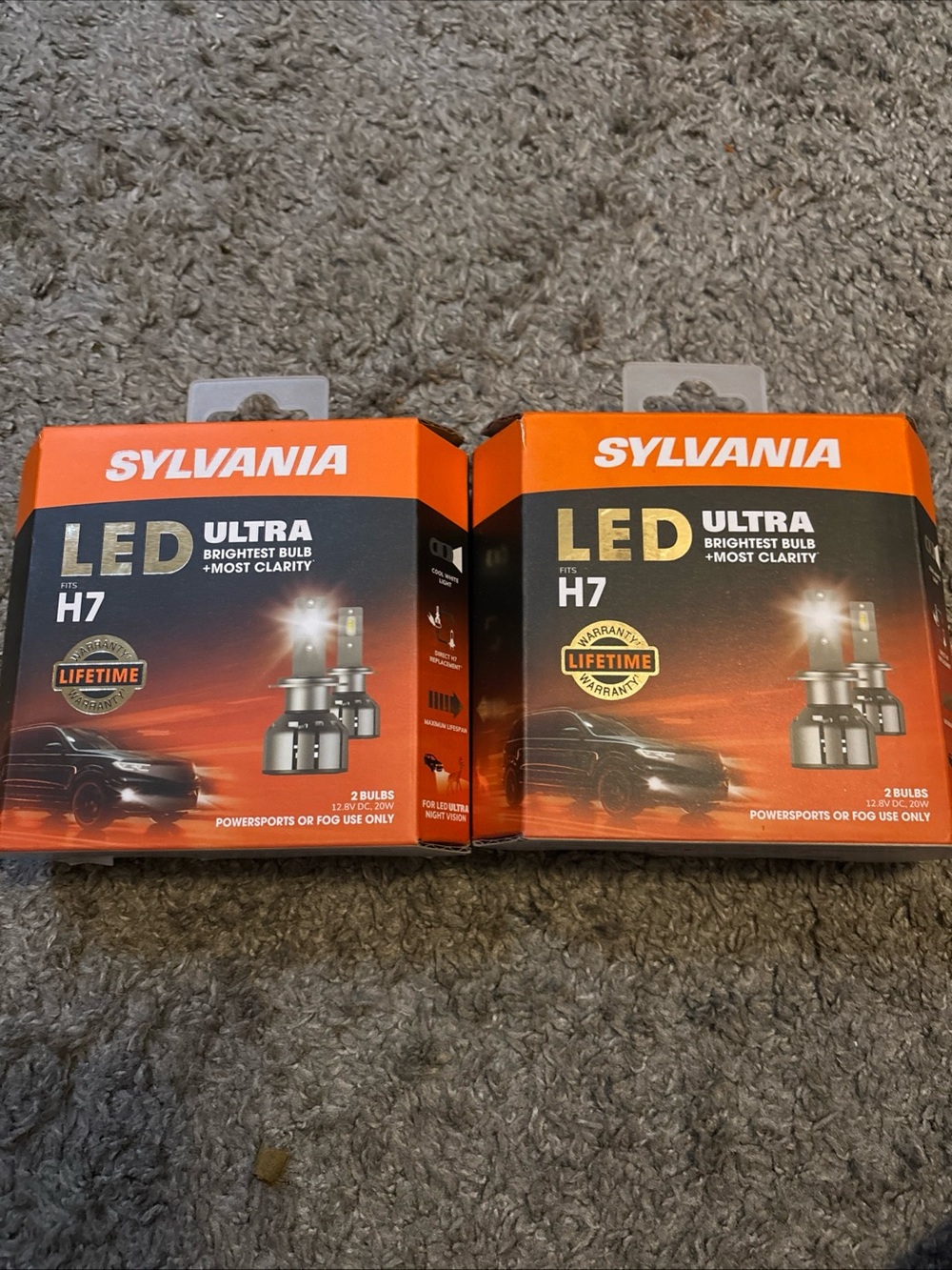 Sylvania H7 LED Ultra Headlight Bulbs - Orange